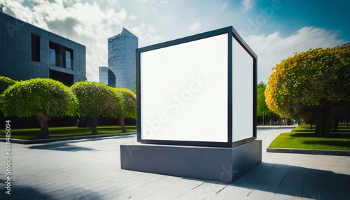  New billboard blank for outdoor advertising poster Mockup photo