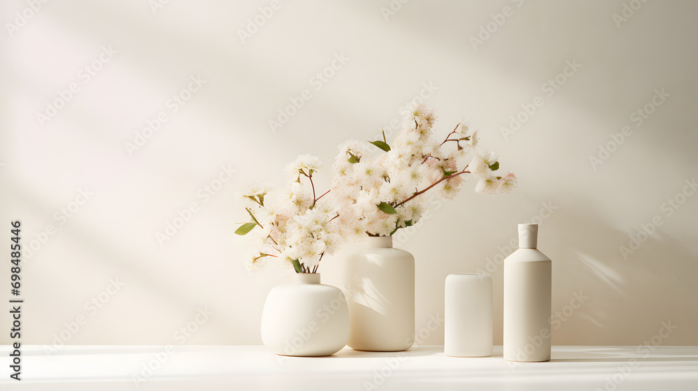 set of white cosmetic products set of white cosmetic products
