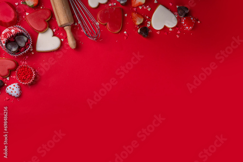 Valentine day baking background