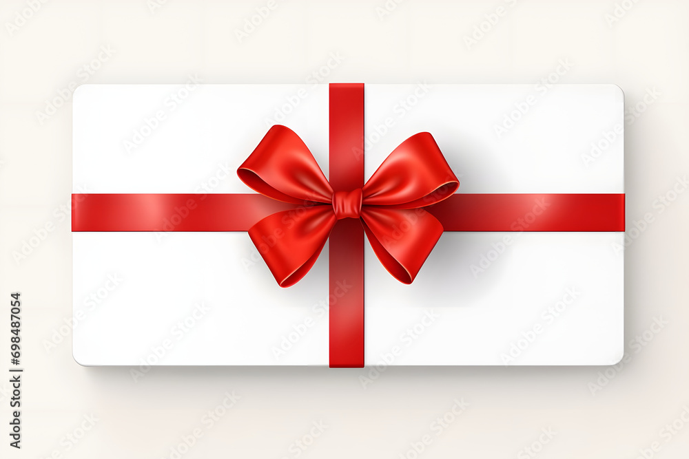 gift box with red bow. gift box with red bow.