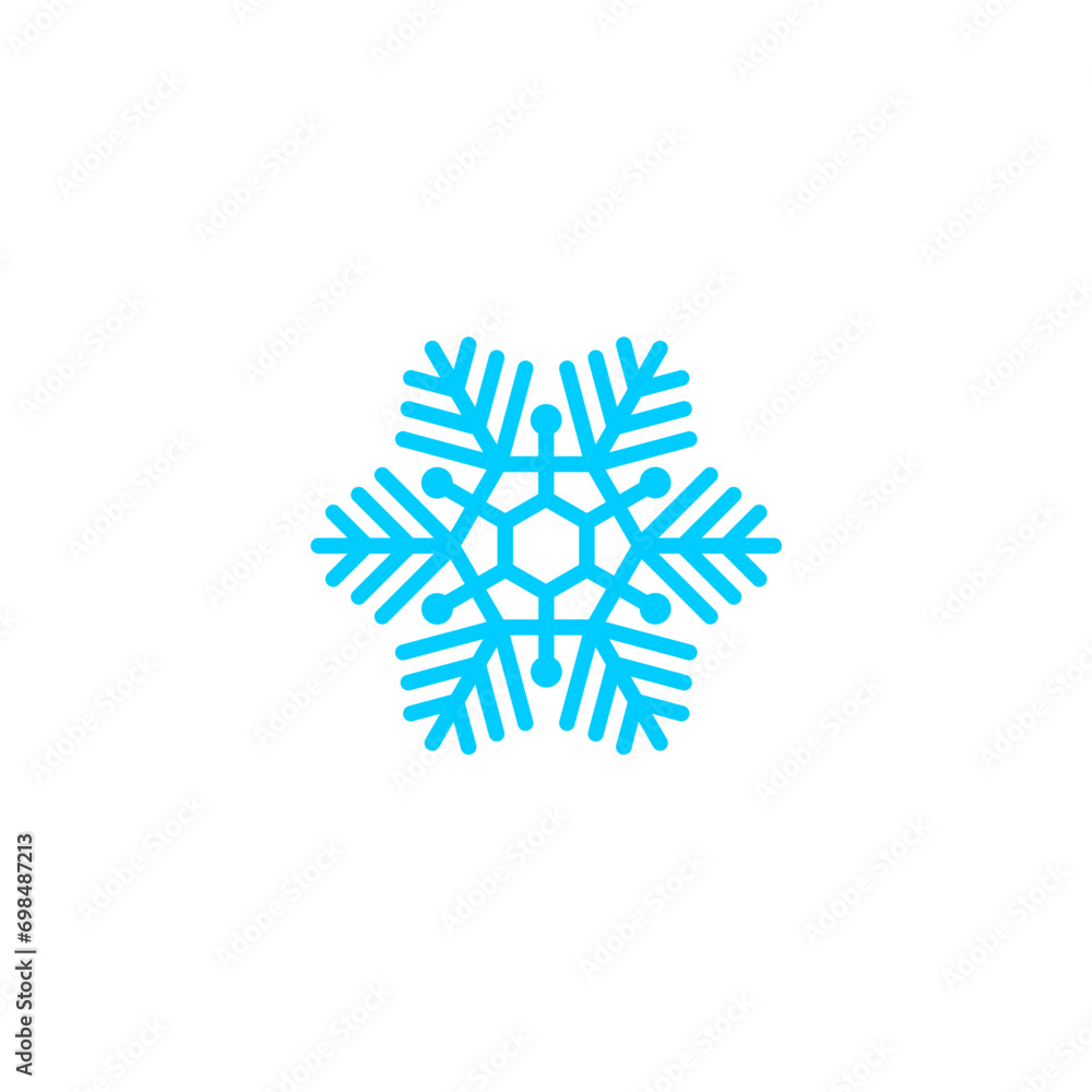 blue snowflake element set vector blue snowflake element set vector