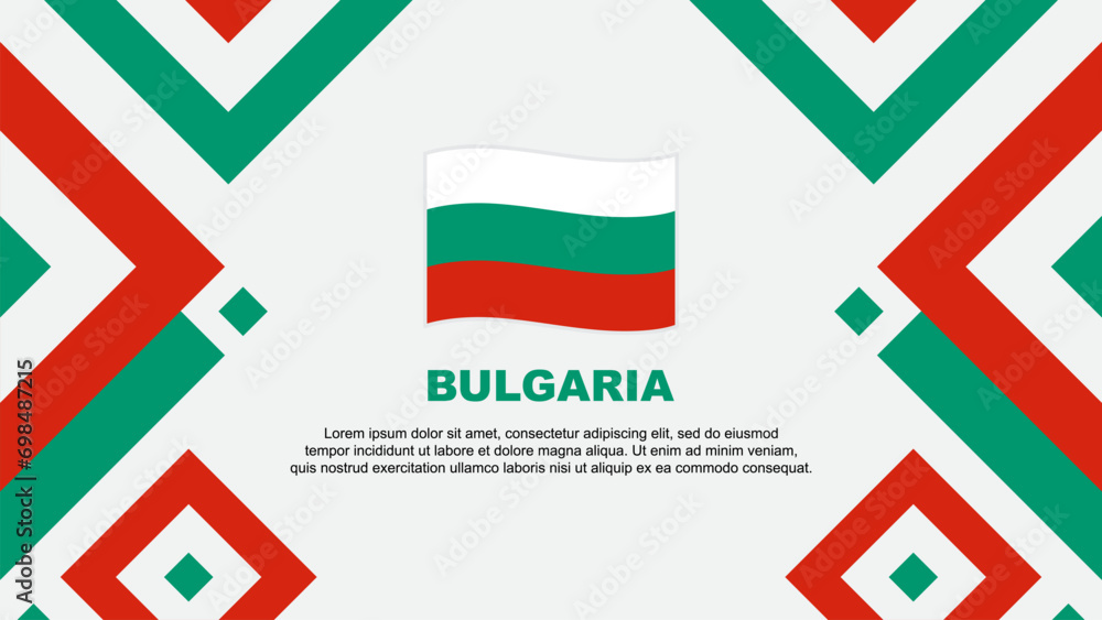Bulgaria Flag Abstract Background Design Template. Bulgaria Independence Day Banner Wallpaper Vector Illustration. Bulgaria Template