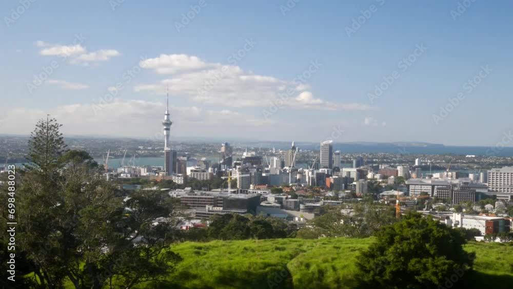 Downtown Auckland view from Mount Eden, short day full HD timelapse, New Zealand Downtown Auckland view from Mount Eden, short day full HD timelapse, New Zealand