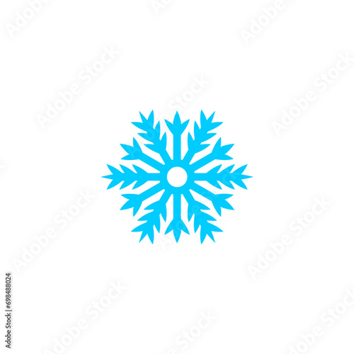 blue snowflake element set vector