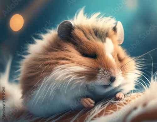 Cute animals doing hibernation – hamster photo