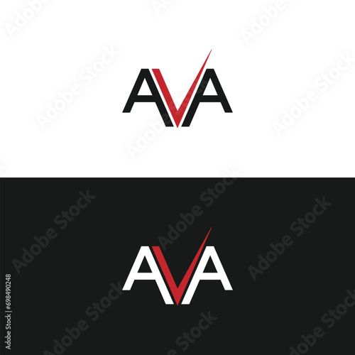 Free Download AVA logo. A V A design. White AVA letter. AVA, A V A letter logo design. Initial letter AVA linked circle uppercase monogram logo. A V A letter logo vector design.	 - GFXLoad