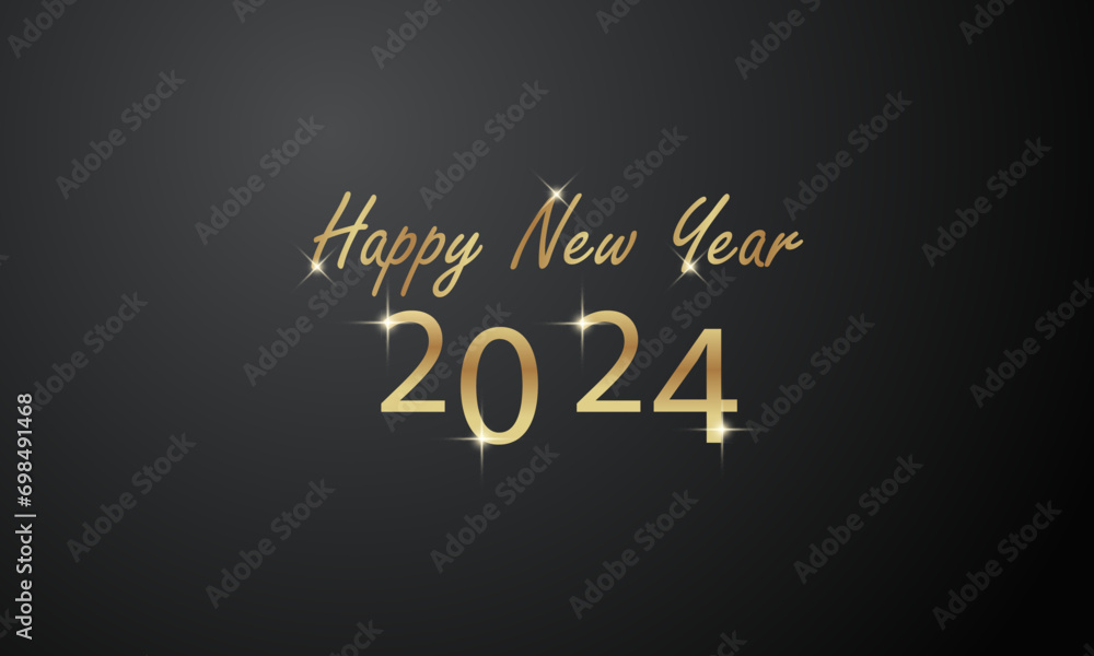 2024 Happy New Year Background Design. Greeting Card, Banner, Poster. Vector Illustration 2024 Happy New Year Background Design. Greeting Card, Banner, Poster. Vector Illustration