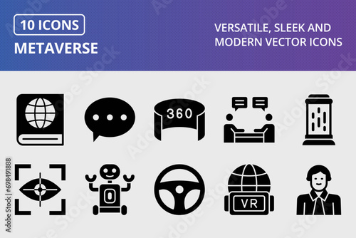 Metaverse Glyph Icons Set