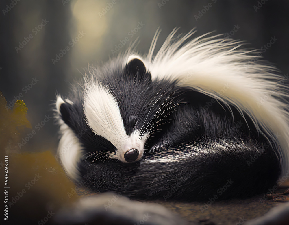 Cute animals doing hibernation – raccoon Cute animals doing hibernation – raccoon