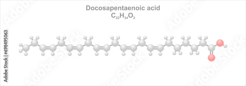 Docosopentaenoic acid. Simplified scheme of the molecule.