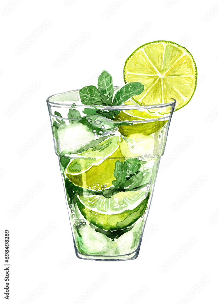 Summer alcoholic mojito cocktail Summer alcoholic mojito cocktail