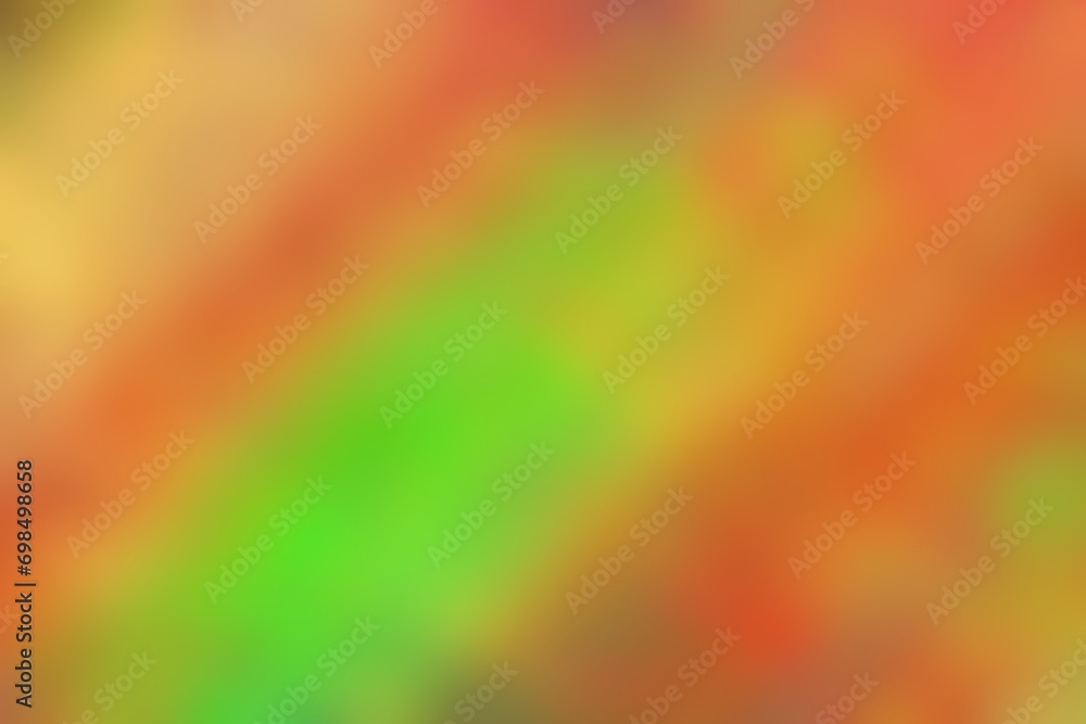 Obraz premium Abstract blurred background image of orange, green colors gradient used as an illustration. Designing posters or advertisements.