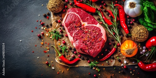 Healthy food and vegetable on the table