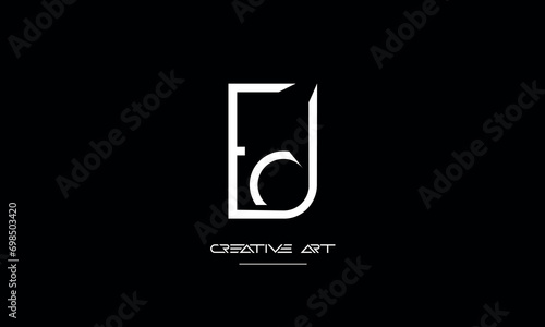 DE, ED, D, E abstract letters logo monogram