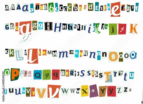 Set of ABC Letters - Hand Cut Paper Cut