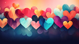 Valentine's Day illustration background wallpaper design, love heart, Valentine's Day background