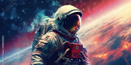 Astronaut in the space