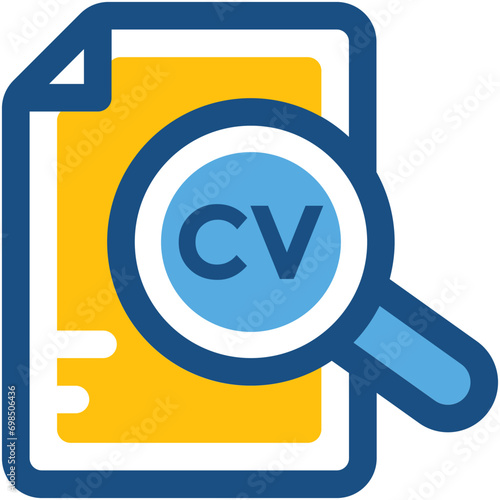 Search Applicant Line Vector Icon