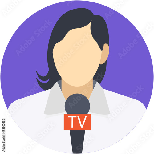 News Reporter Vector Icon