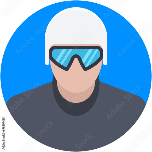 Skier Vector Icon