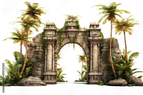Tropical Gateway Design Isolated On Transparent Background