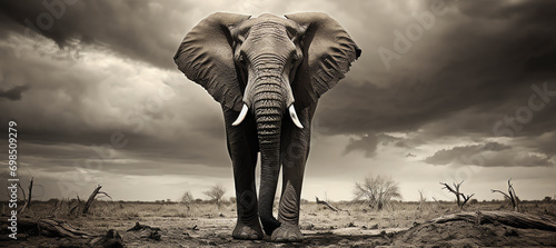 majestic elephant, AI generated photo