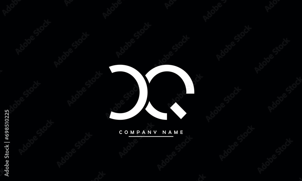 CQ, QC, C, Q Abstract Letters Logo Monogram CQ, QC, C, Q Abstract Letters Logo Monogram