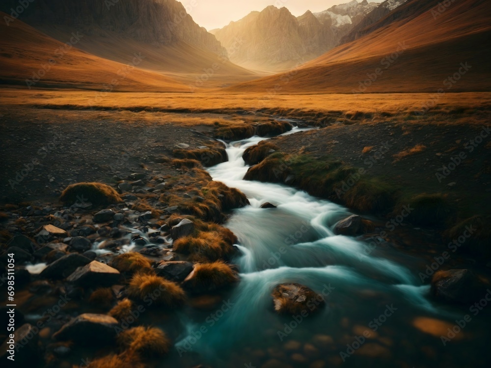 Beautiful landscape sunset scenery, nature background with mountains, scenic wallpapers Beautiful landscape sunset scenery, nature background with mountains, scenic wallpapers