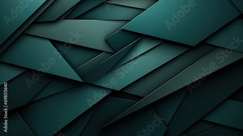 3d abstract geometric background, Abstract texture dark green background with triangles ,banner.Abstract green luxury background