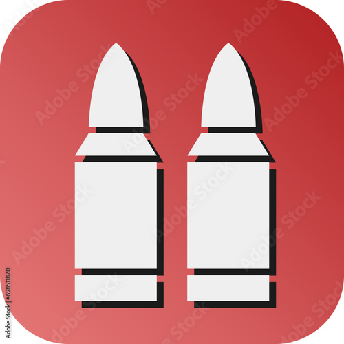 Ammo Vector Glyph Gradient Background Icon Design