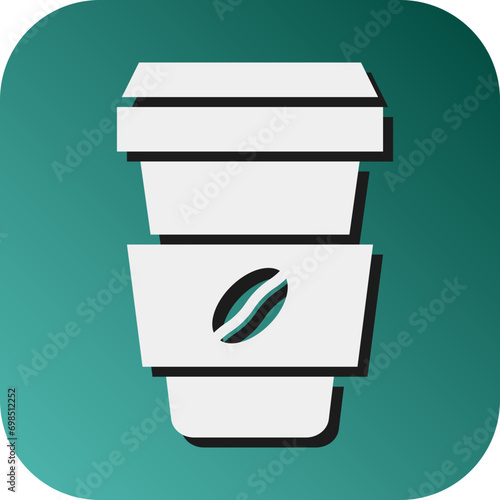 Coffee Vector Glyph Gradient Background Icon Design