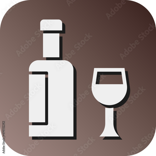 Alcohol Vector Glyph Gradient Background Icon Design