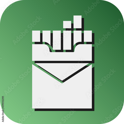 Cigarette Vector Glyph Gradient Background Icon Design