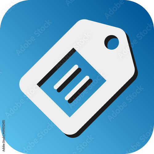 Tag Vector Glyph Gradient Background Icon Design