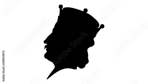 William II King of (England), black isolated silhouette