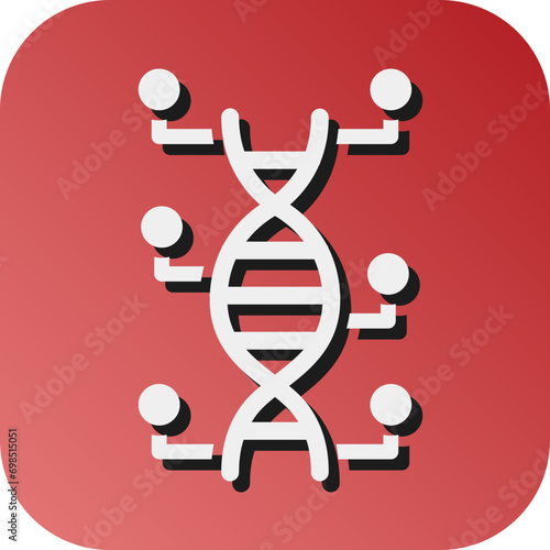 Genetic Modification Vector Glyph Gradient Background Icon Desig