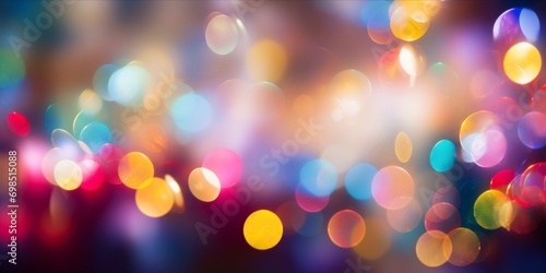 Abstract bokeh lights of various colors