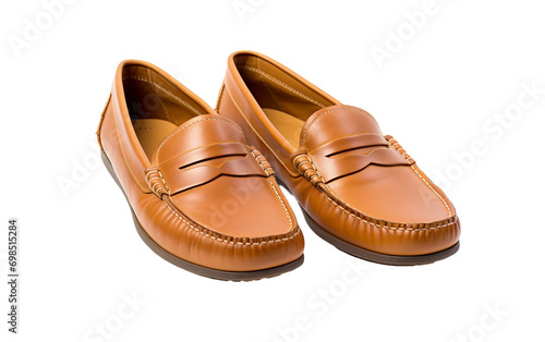 Loafers Footwear On Isolated Background