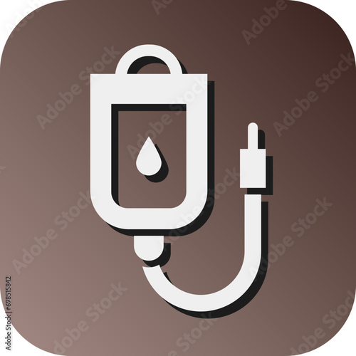 Transfusion Vector Glyph Gradient Background Icon Design