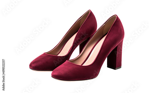 Luxurious Velvet Heels On Transparent Background