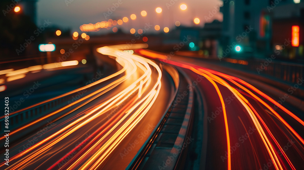 long exposure traffic at night