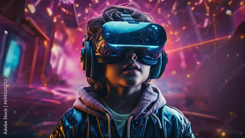 VRを楽しむ子ども,Generative AI VRを楽しむ子ども,Generative AI