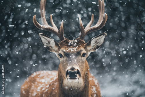 Wintry Wilderness: Majestic Deer © Andrii 