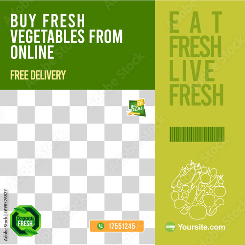 Fresh Vegetables Social media design
