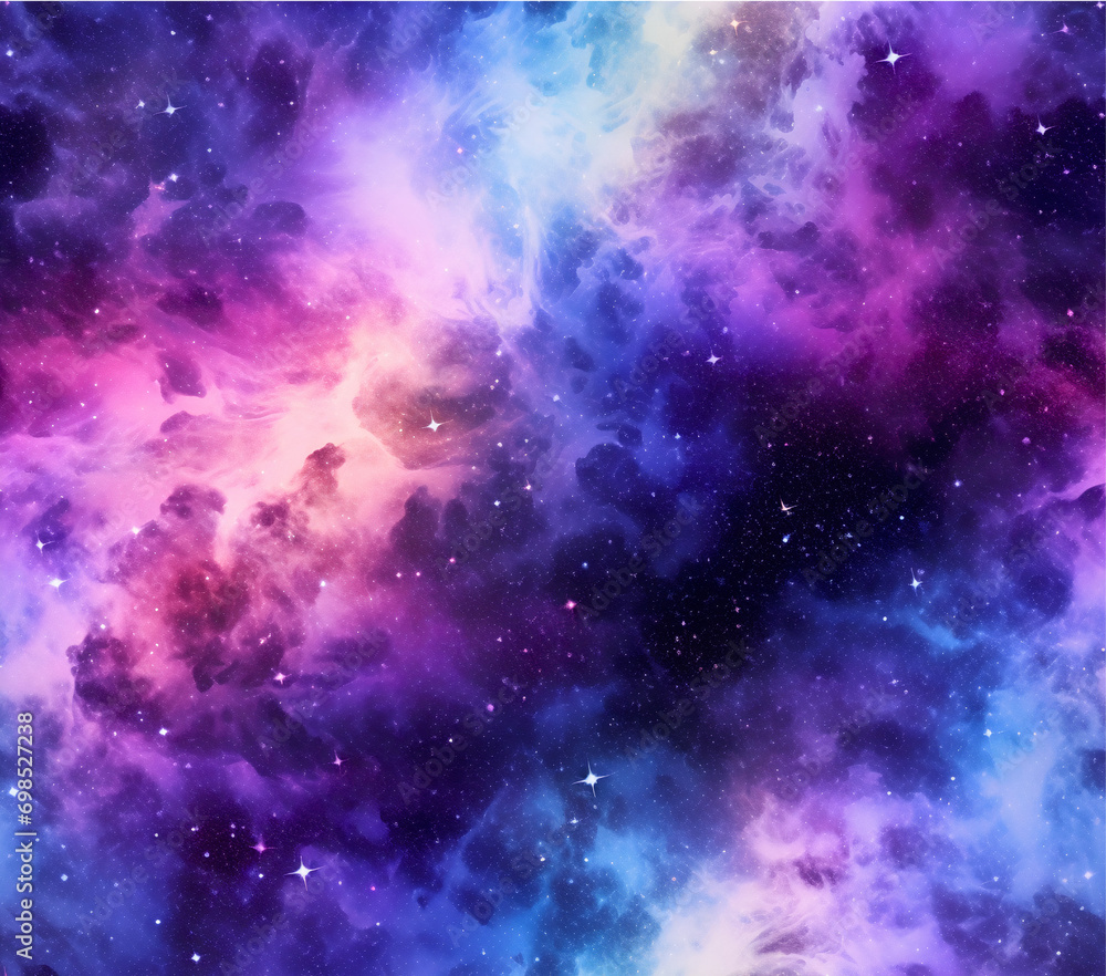 Cosmic Nebula Glitter Ombre, Candy Carnival Glitter Ombre, Created using generative AI