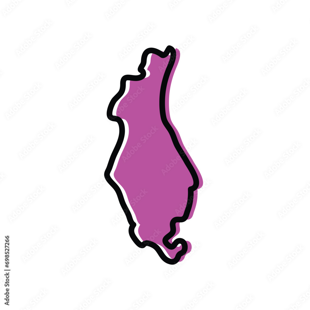 Sousse division of Tunisia vector map illustration. Sousse division of Tunisia vector map illustration.