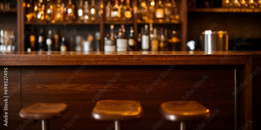 Empty bar counter with beautiful light and copy space. Empty bar counter with beautiful light and copy space.