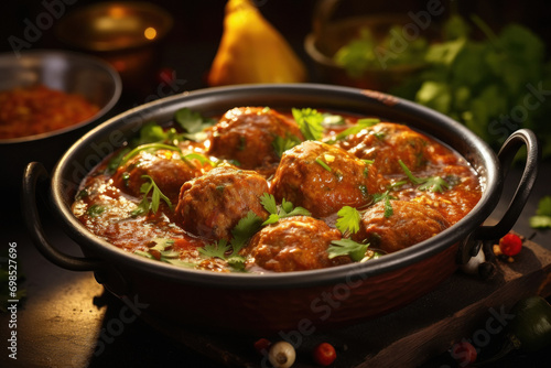 Indian dish kofta curry photo