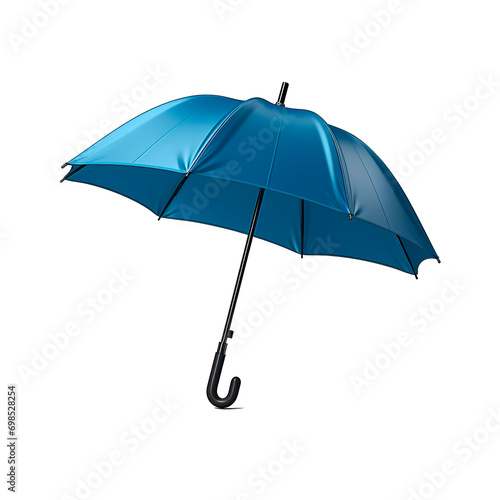 Blue umbrella isolated on white background. Clipping path included