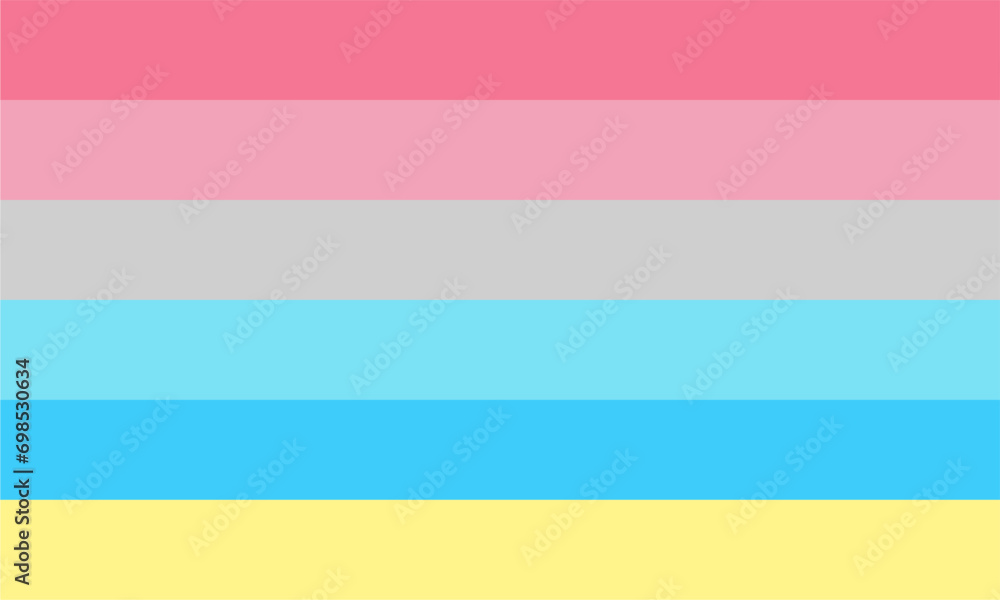 Genderflux Pride Flag. Genderflux flag vector illustration.